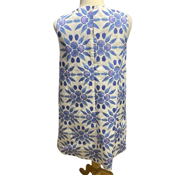 Hill House The Charlie Shift Dress in the Blue Shell Mosaic print S - Picture 5 of 7